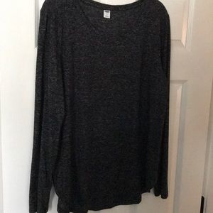 Feathered Black long sleeved plush